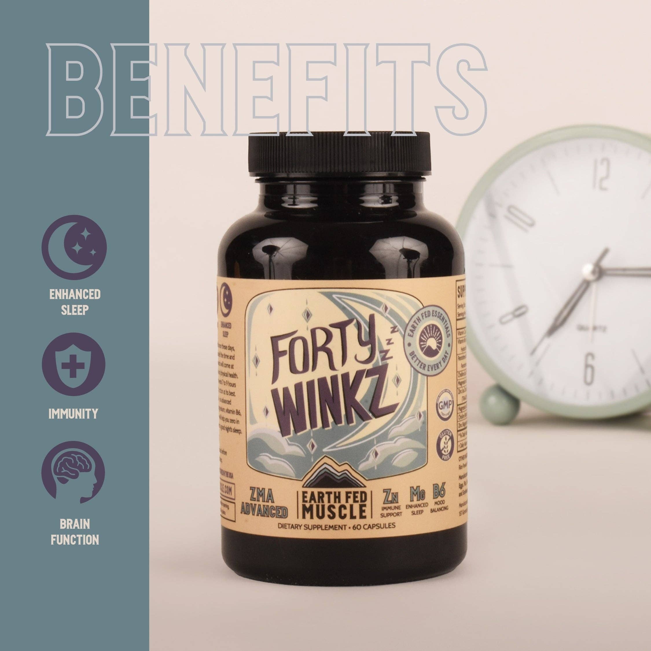Forty Winkz ZMA Sleep Support with Zinc & Magnesium