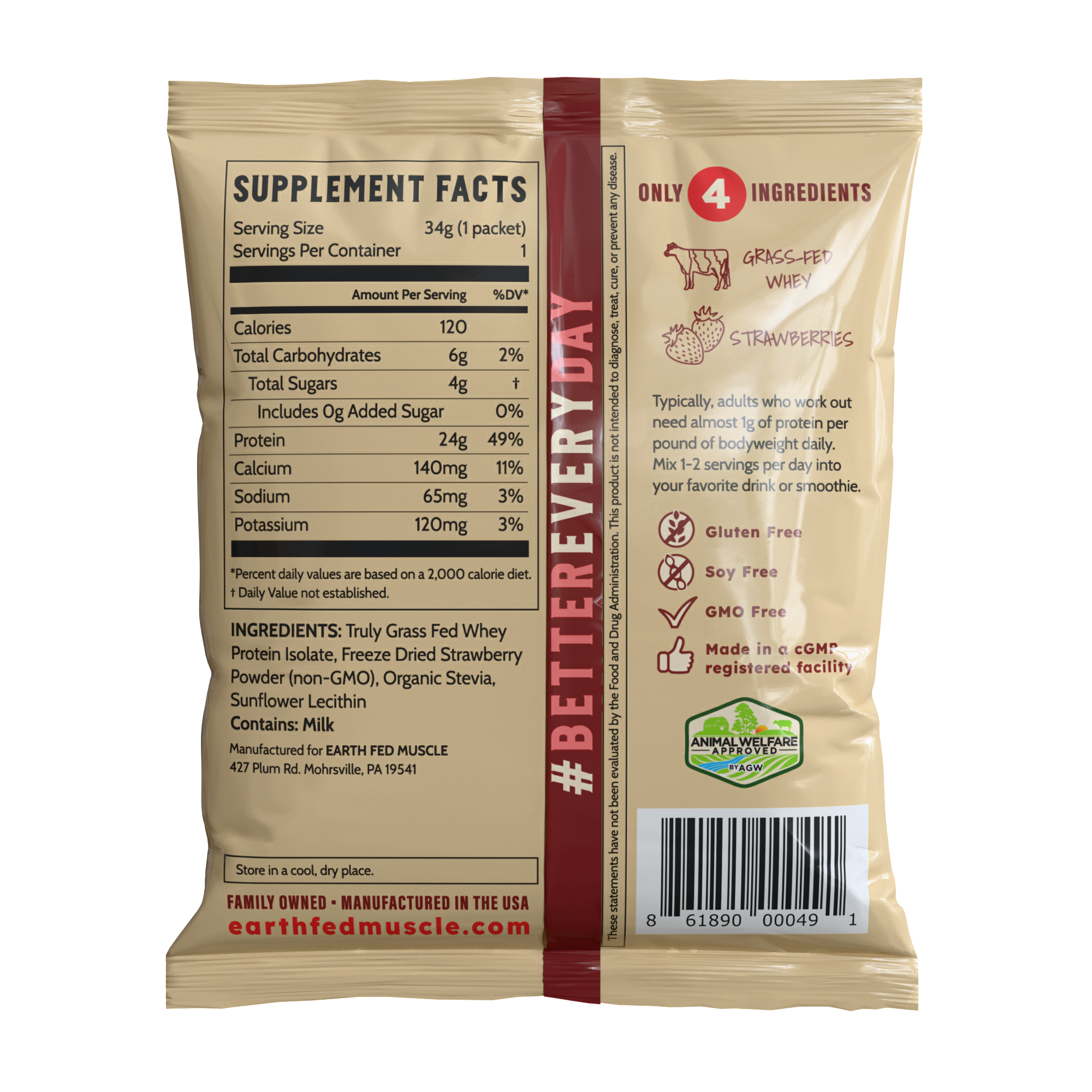 Single Serving Whey Protein Packs