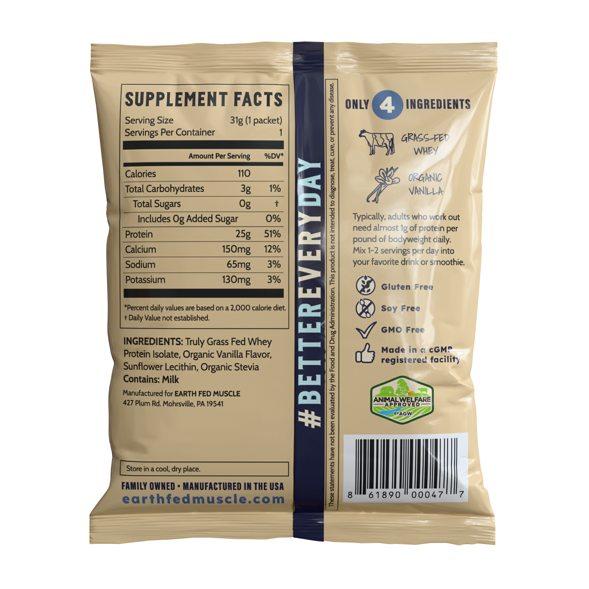 Single Serving Whey Protein Packs